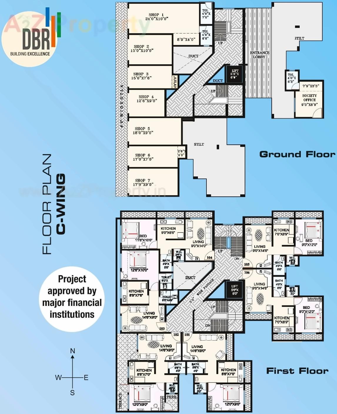 Layout of real estate project Dias Residency Park located at Vasaivirar-city-m-corp, Palghar, Maharashtra