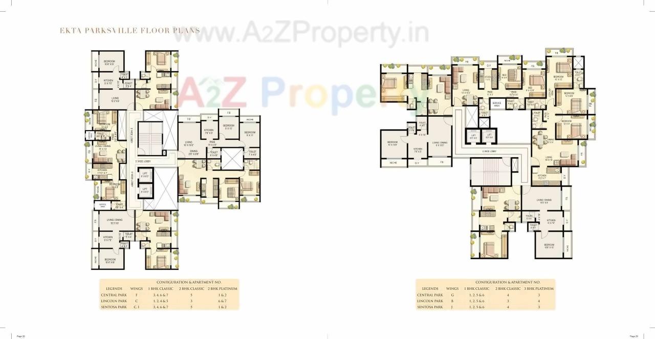 Layout of real estate project Ekta Parksville located at Vasaivirar-city-m-corp, Palghar, Maharashtra