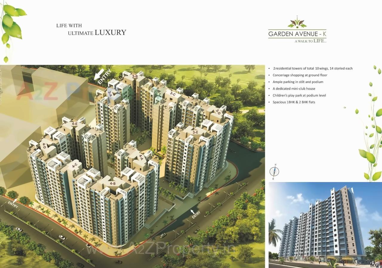 3D Elevation of real estate project Garden Avenue   K K located at Vasaivirar-city-m-corp, Palghar, Maharashtra