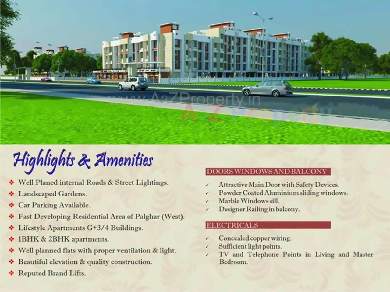 3D Elevation of real estate project Gayatri Park located at Mahim, Palghar, Maharashtra