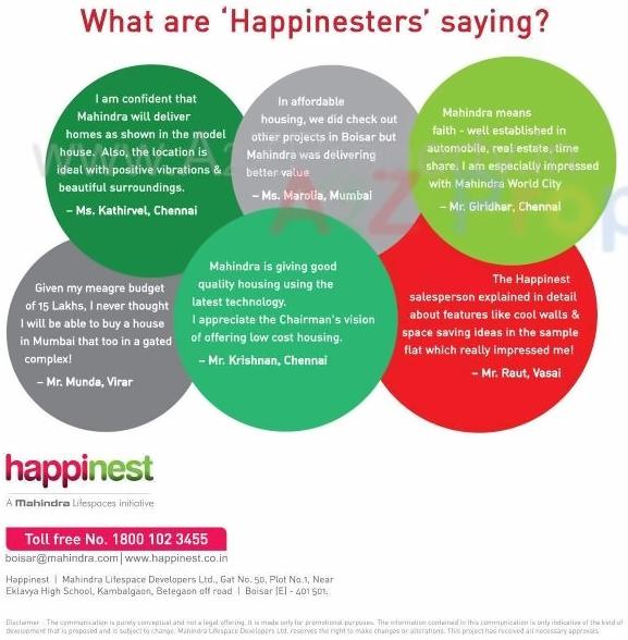  of real estate project Happinest Boisar located at Kambalgaon, Palghar, Maharashtra