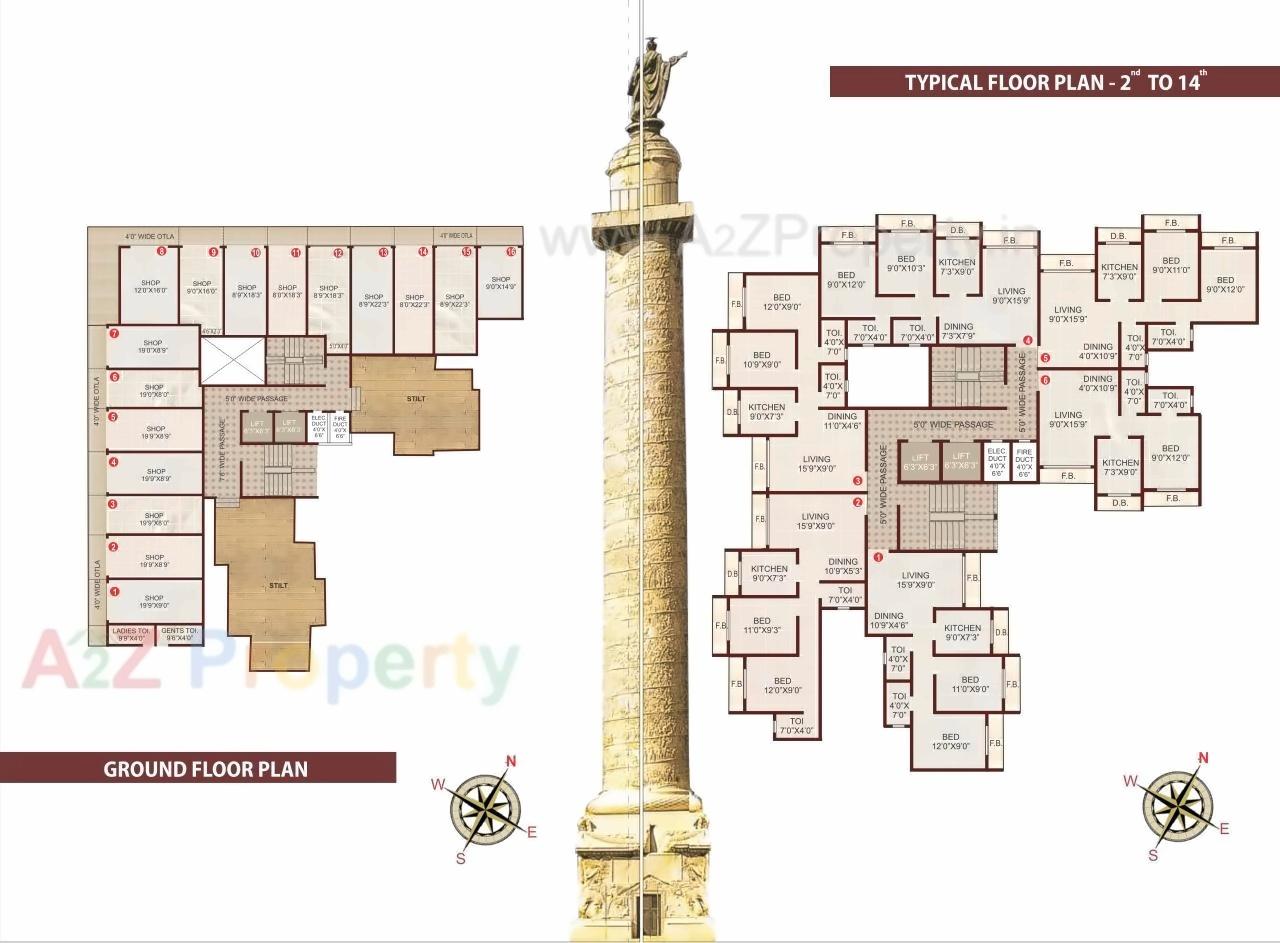 Layout of real estate project Imperial Shelter located at Vasaivirar-city-m-corp, Palghar, Maharashtra