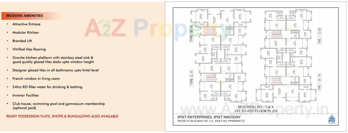 Layout of real estate project Ipsit Navoday located at Shirgaon, Palghar, Maharashtra