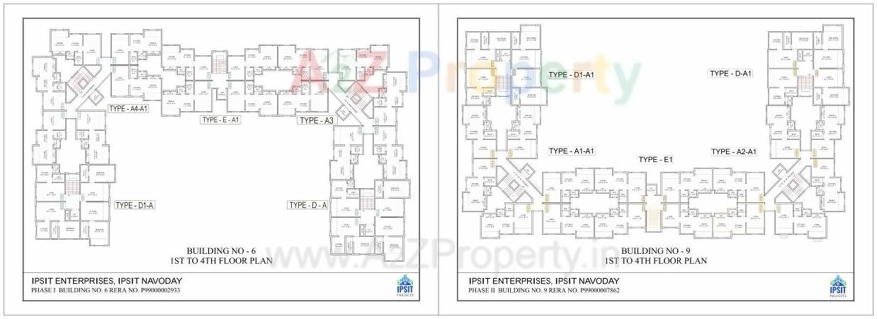 Layout of real estate project Ipsit Navoday located at Shirgaon, Palghar, Maharashtra