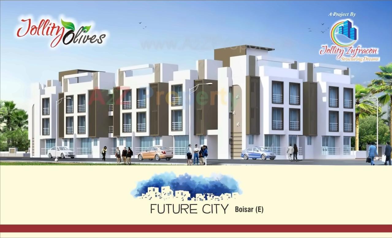 3D Elevation of real estate project Jollity Olive located at Varangade, Palghar, Maharashtra