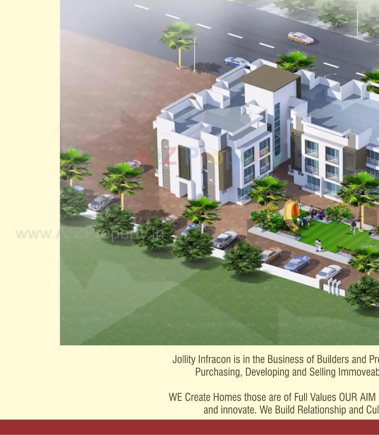 3D Elevation of real estate project Jollity Olive located at Varangade, Palghar, Maharashtra