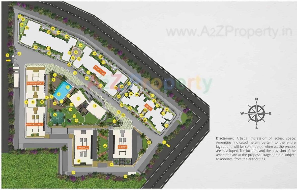 Layout of real estate project Joyville Virar located at Vasaivirar-city-m-corp, Palghar, Maharashtra