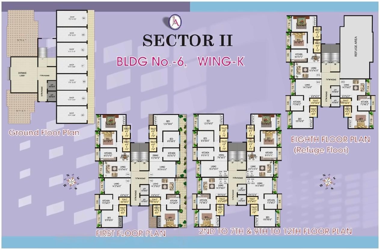 Layout of real estate project Labh Heights located at Vasaivirar-city-m-corp, Palghar, Maharashtra