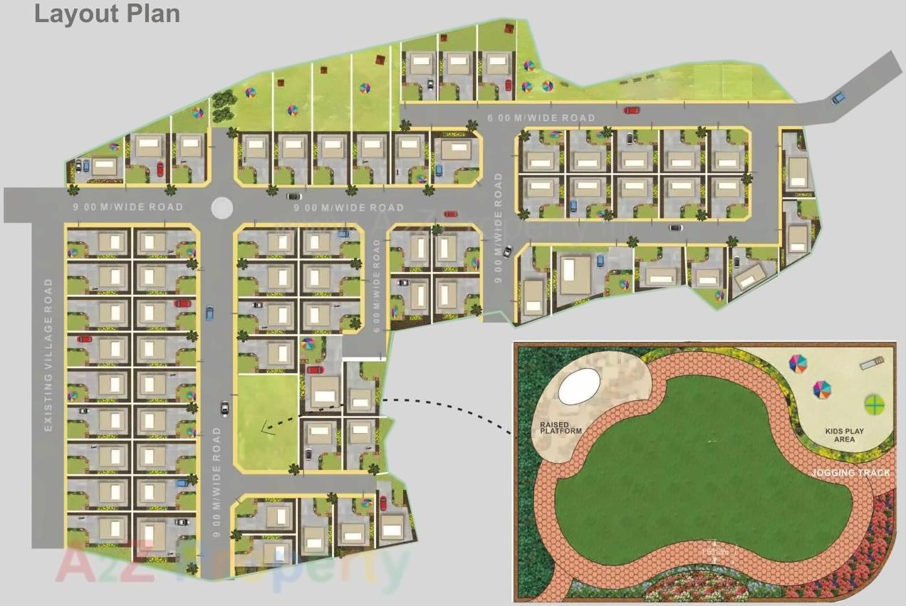 Layout of real estate project Lake Serene located at Mahim, Palghar, Maharashtra