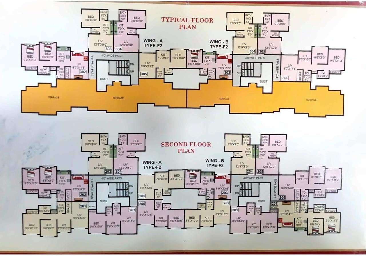 Layout of real estate project Laxmi Apt located at Padghe, Palghar, Maharashtra