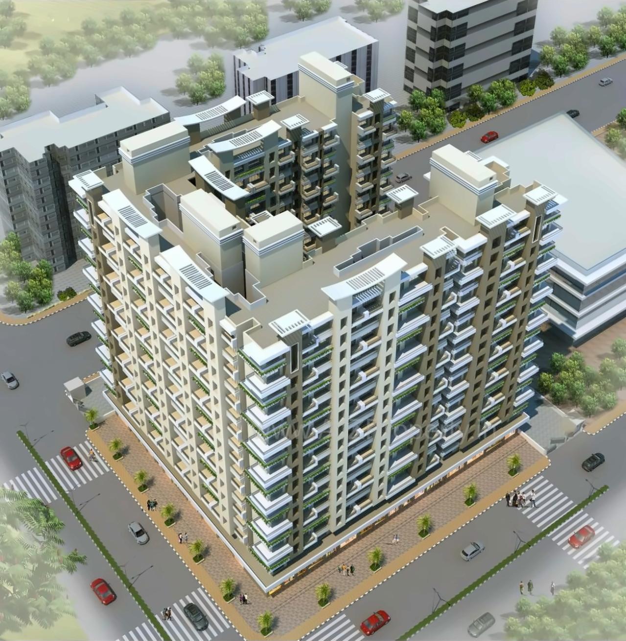 3D Elevation of real estate project Maitry Heights located at Vasaivirar-city-m-corp, Palghar, Maharashtra