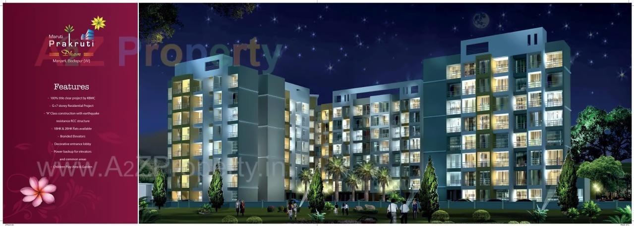 3D Elevation of real estate project Maruti Prakkruti located at Vasaivirar-city-m-corp, Palghar, Maharashtra