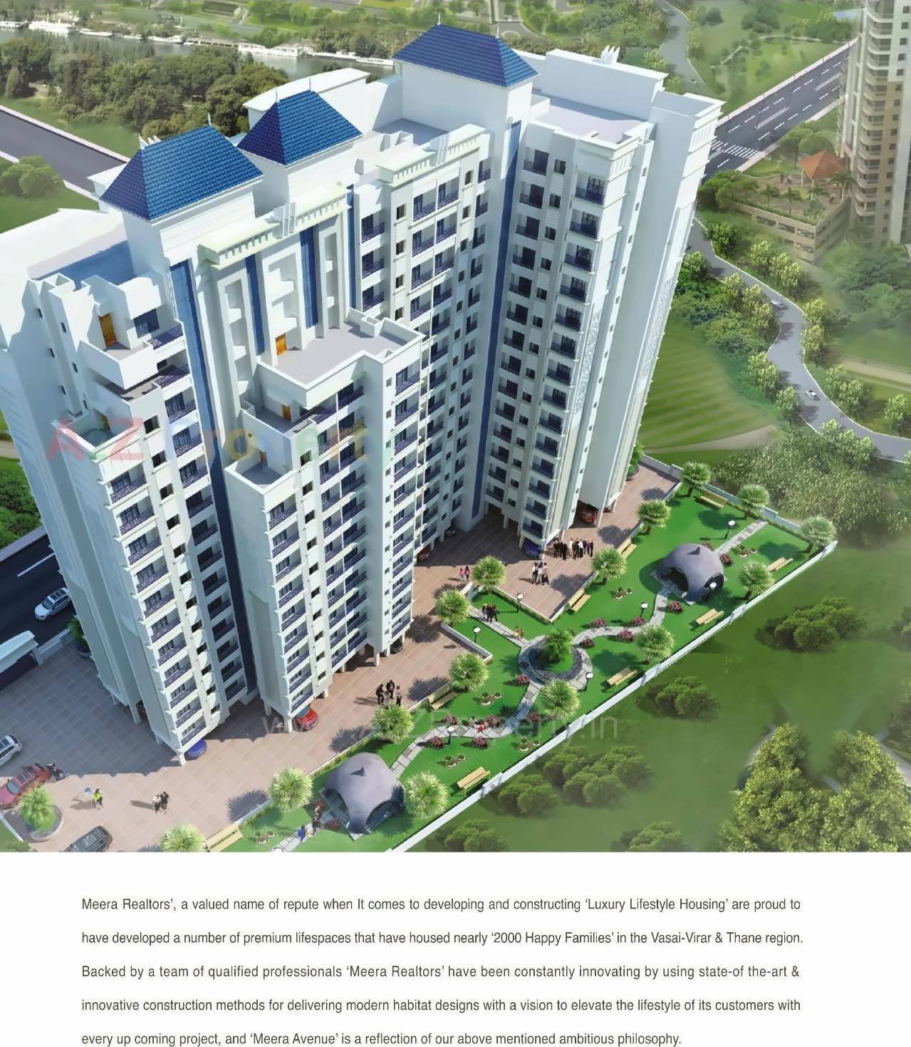 3D Elevation of real estate project Meera Avenue located at Vasaivirar-city-m-corp, Palghar, Maharashtra