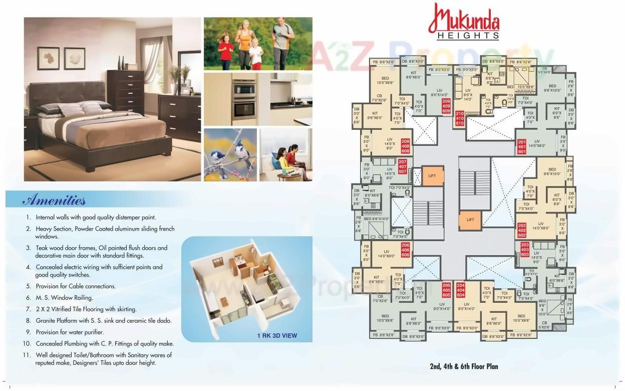 Layout of real estate project Mukunda Heights located at Vasaivirar-city-m-corp, Palghar, Maharashtra