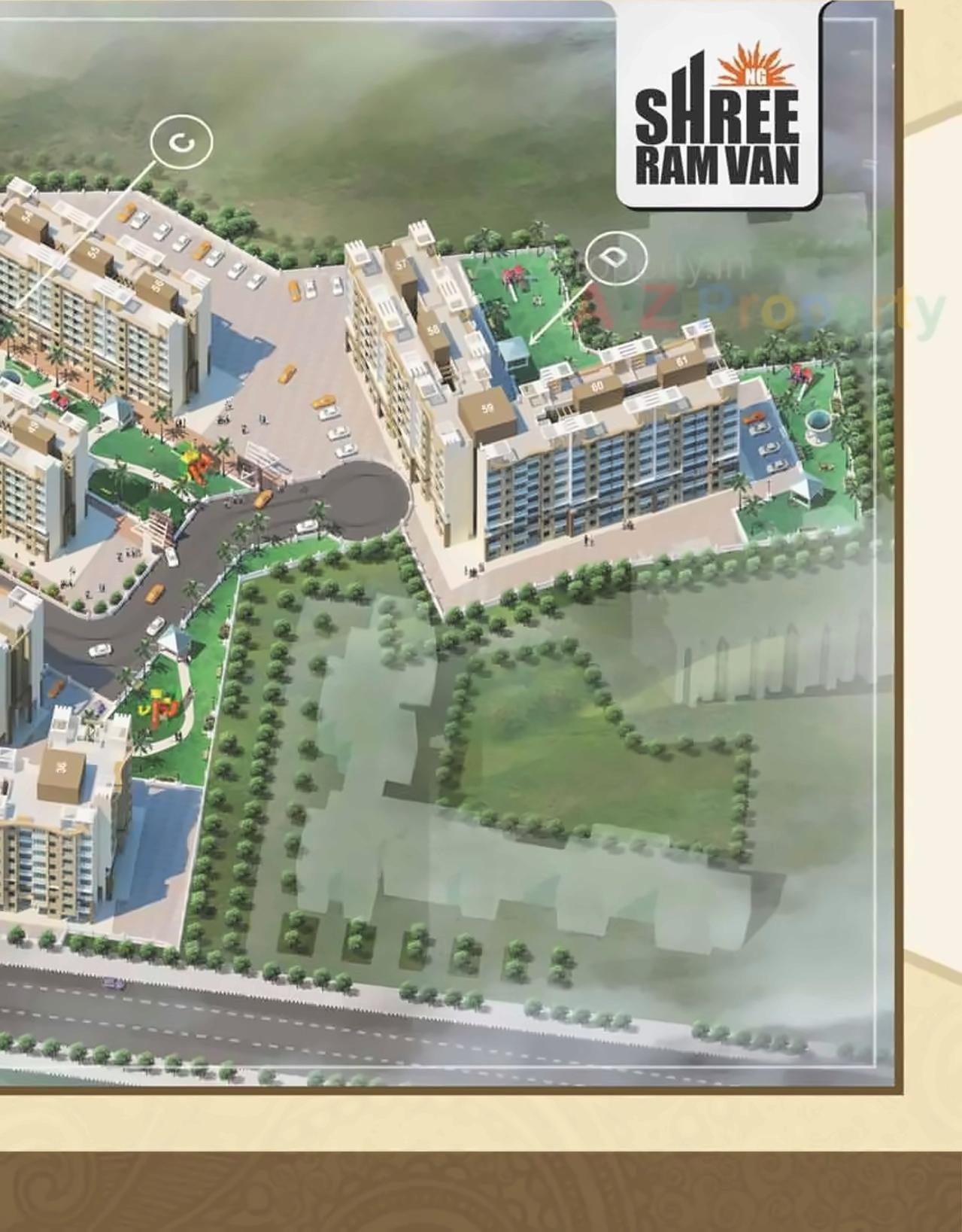 3D Elevation of real estate project N G Shree Ram Van located at Vasaivirar-city-m-corp, Palghar, Maharashtra