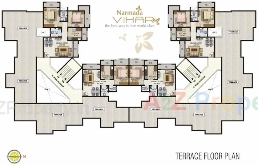 Layout of real estate project Narmada Vihar located at Kurgaon, Palghar, Maharashtra