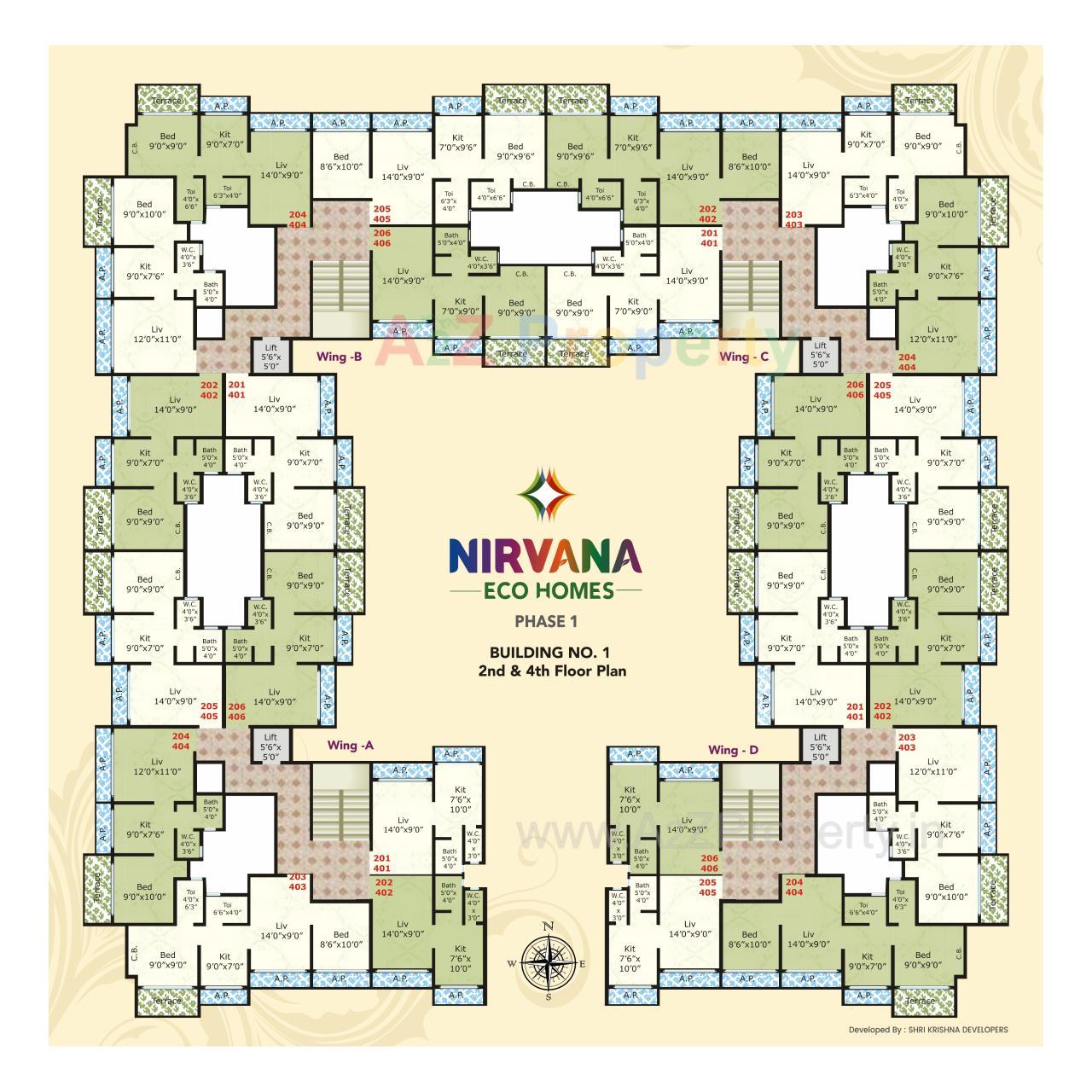 Layout of real estate project Nirvana Eco Homes located at Palghar--, Palghar, Maharashtra