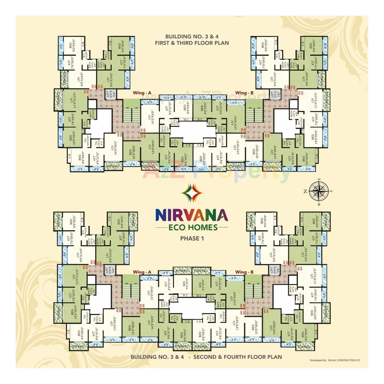 Layout of real estate project Nirvana Eco Homes located at Palghar--, Palghar, Maharashtra