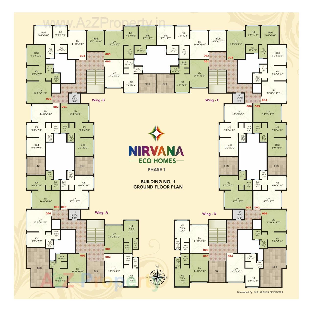 Layout of real estate project Nirvana Eco Homes located at Palghar--, Palghar, Maharashtra