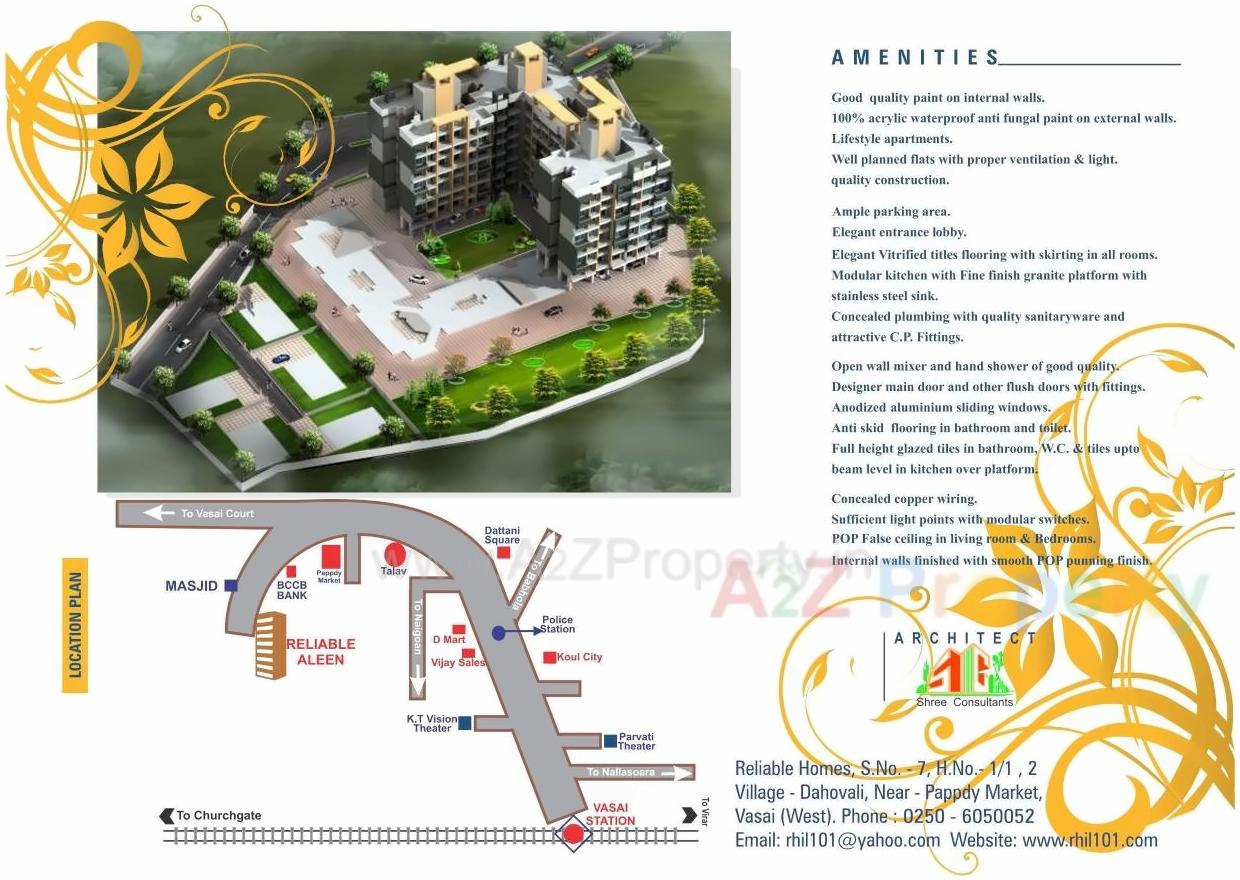  of real estate project Reliable Aleen A,b,c located at Vasaivirar-city-m-corp, Palghar, Maharashtra