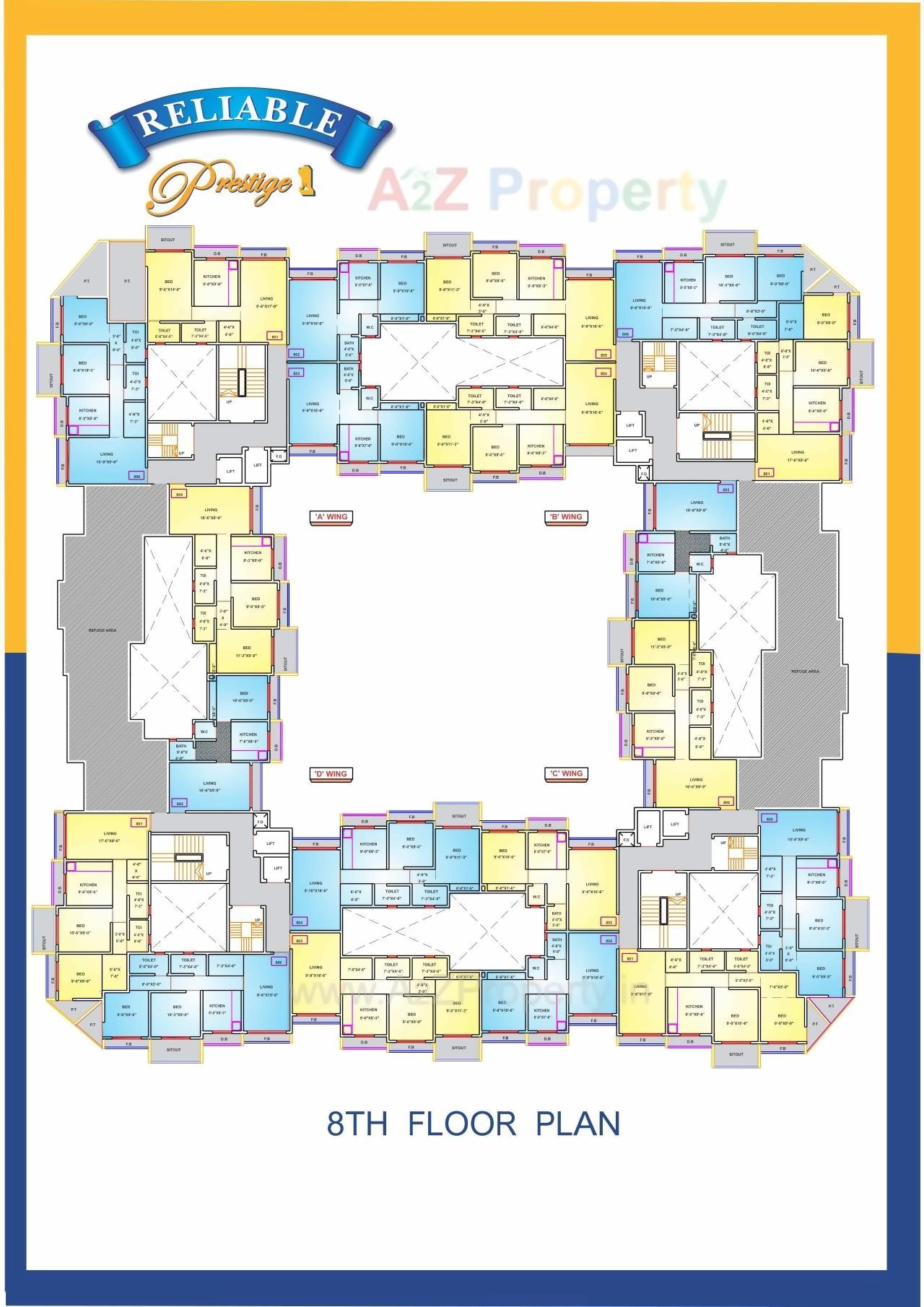 Layout of real estate project Reliable Prestige 2 located at Vasaivirar-city-m-corp, Palghar, Maharashtra