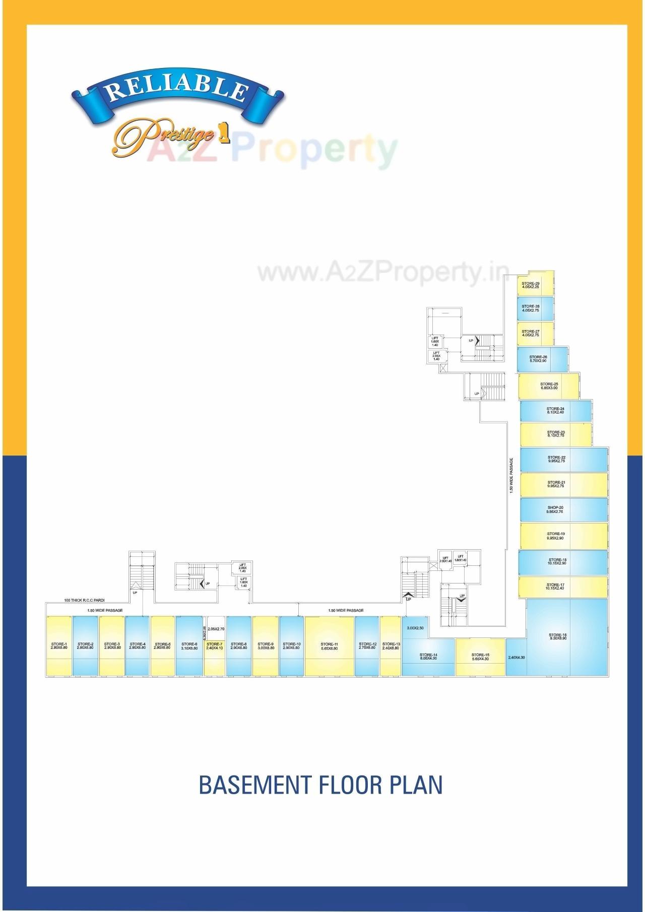 Layout of real estate project Reliable Prestige 2 located at Vasaivirar-city-m-corp, Palghar, Maharashtra