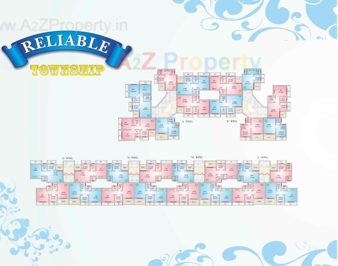 Layout of real estate project Reliable Township / Rt  A, located at Vasaivirar-city-m-corp, Palghar, Maharashtra