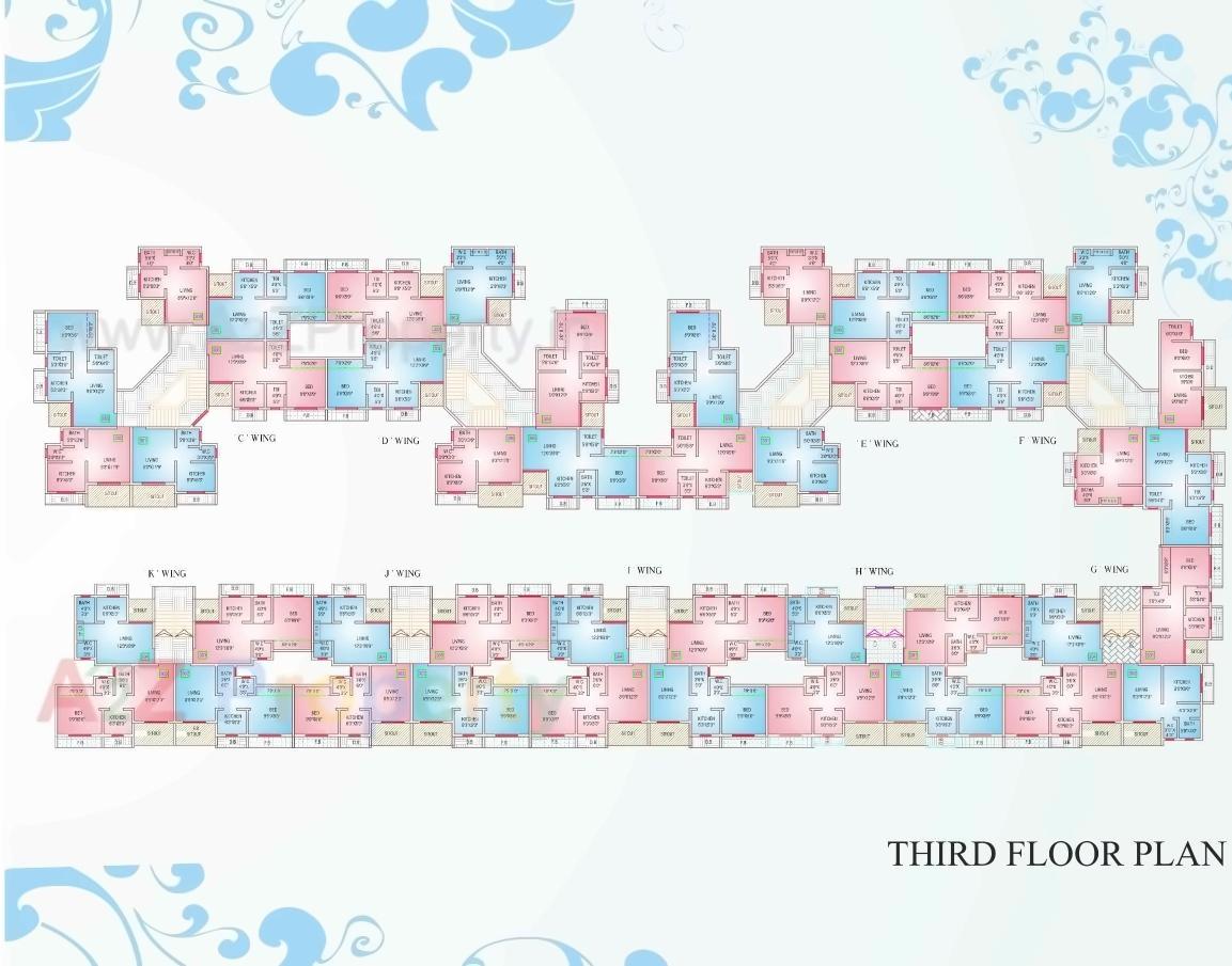 Layout of real estate project Reliable Township / Rt  A, located at Vasaivirar-city-m-corp, Palghar, Maharashtra