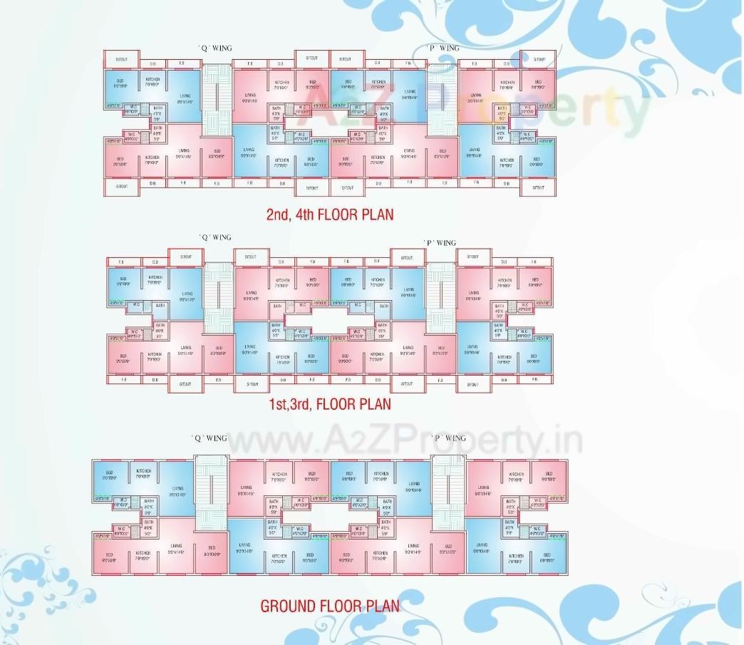 Layout of real estate project Reliable Township / Rt  A, located at Vasaivirar-city-m-corp, Palghar, Maharashtra