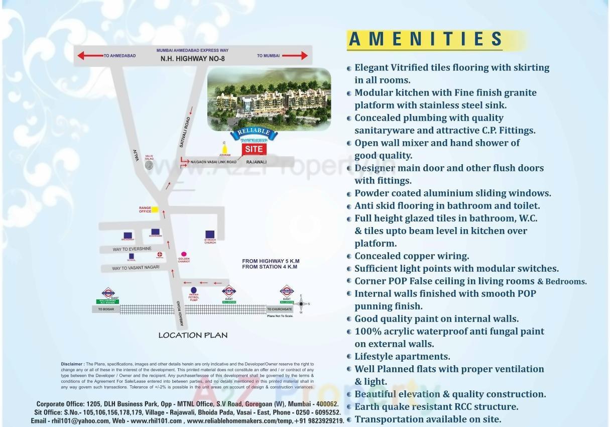  of real estate project Reliable Township / Rt  A, located at Vasaivirar-city-m-corp, Palghar, Maharashtra