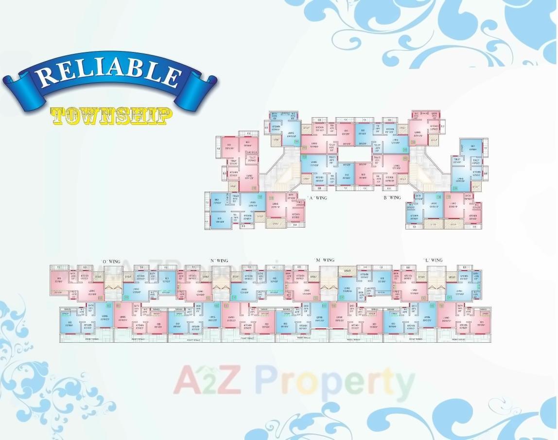 Layout of real estate project Reliable Township / Rt  A, located at Vasaivirar-city-m-corp, Palghar, Maharashtra