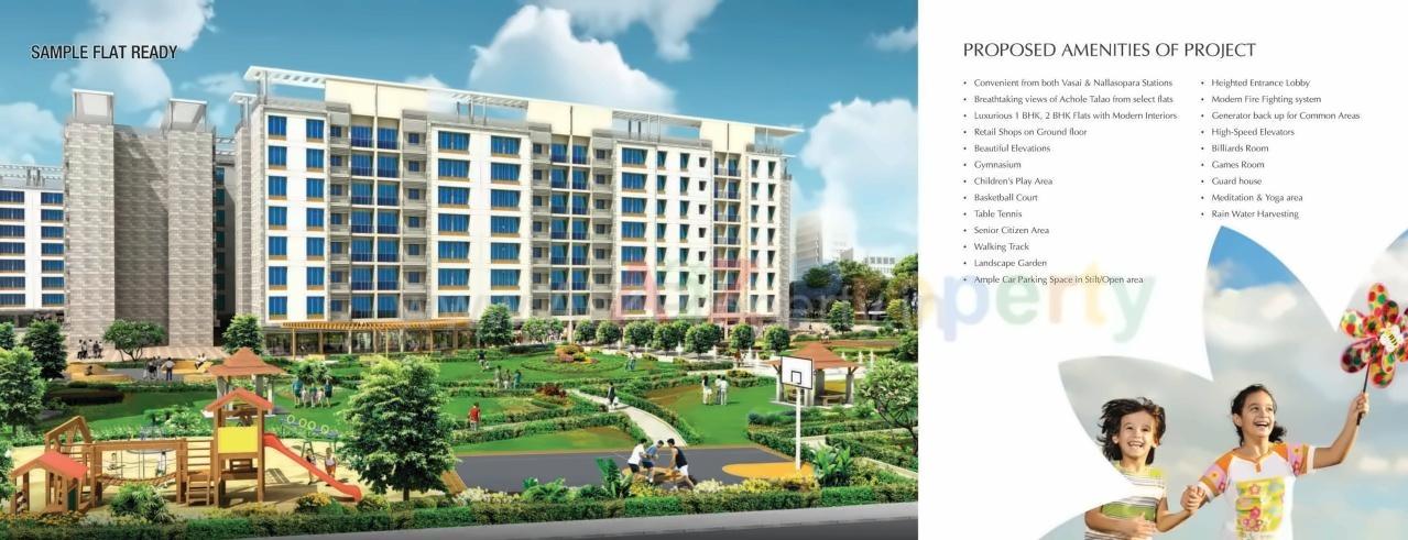 3D Elevation of real estate project Rose Anchor Park located at Vasaivirar-city-m-corp, Palghar, Maharashtra