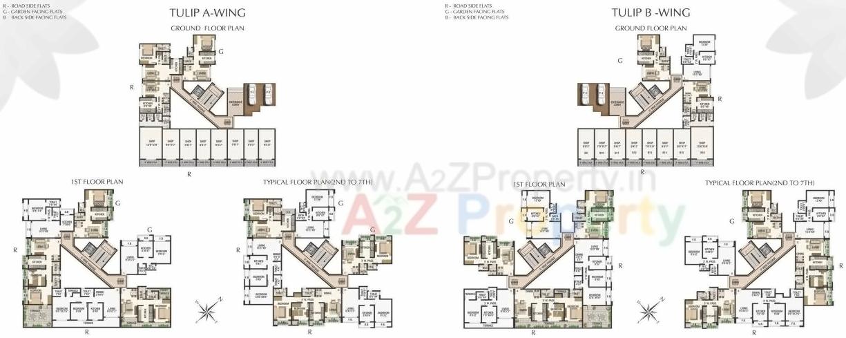 Layout of real estate project Rose Anchor Park located at Vasaivirar-city-m-corp, Palghar, Maharashtra