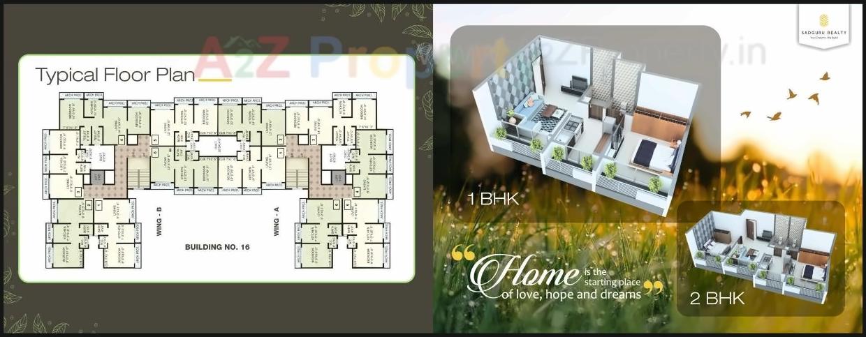 Layout of real estate project Sadguru Aarambh located at Makane, Palghar, Maharashtra