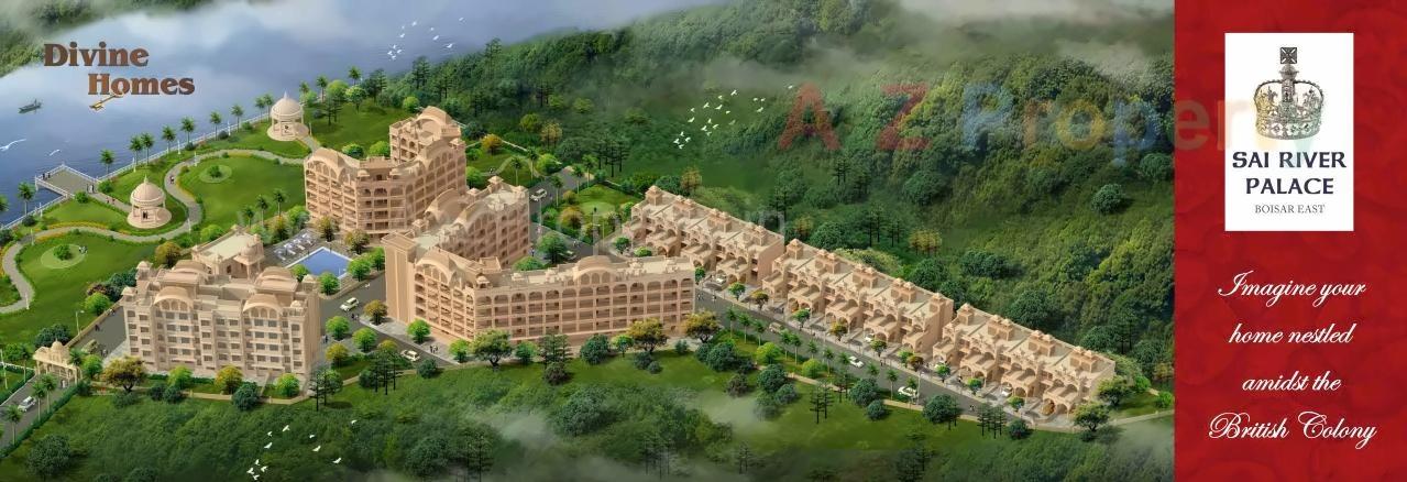 3D Elevation of real estate project Sai River Palace located at Lalonde, Palghar, Maharashtra