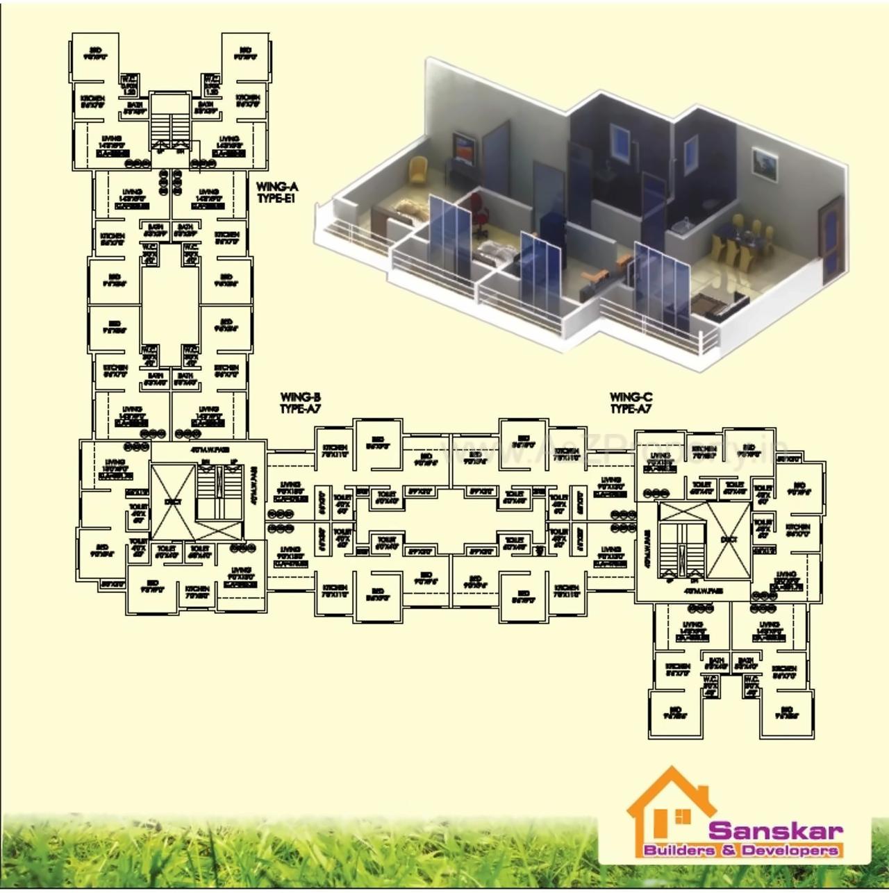 Layout of real estate project Shaligram Township located at Padghe, Palghar, Maharashtra