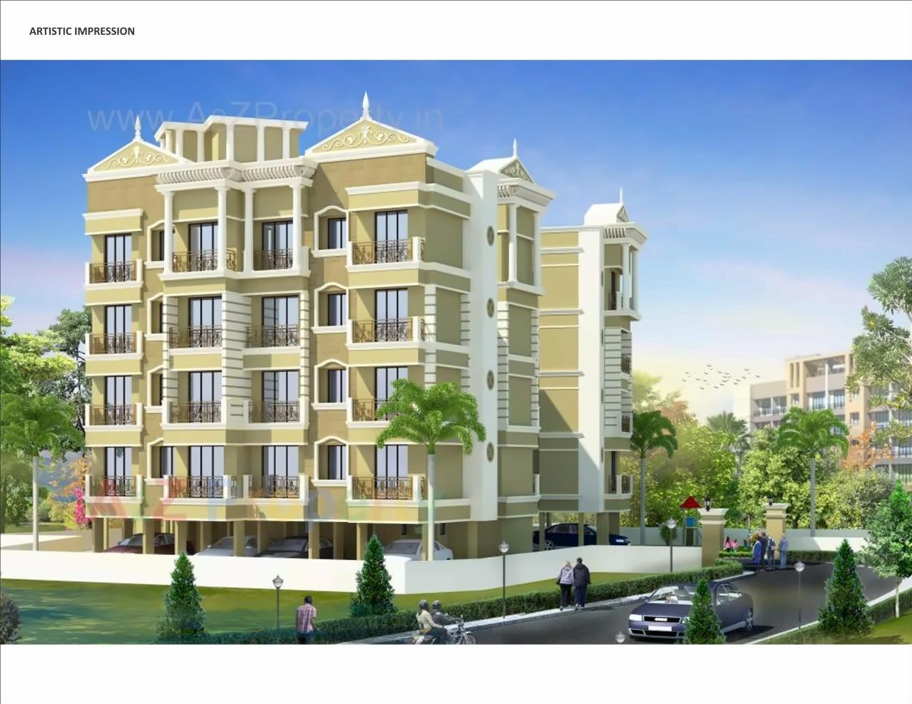 3D Elevation of real estate project Shamrock Residency located at Vasaivirar-city-m-corp, Palghar, Maharashtra