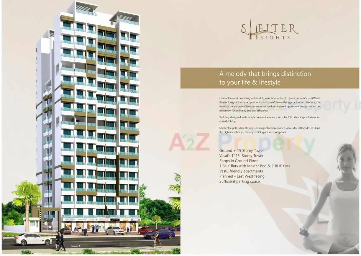 3D Elevation of real estate project Shelter Heights located at Vasaivirar-city-m-corp, Palghar, Maharashtra