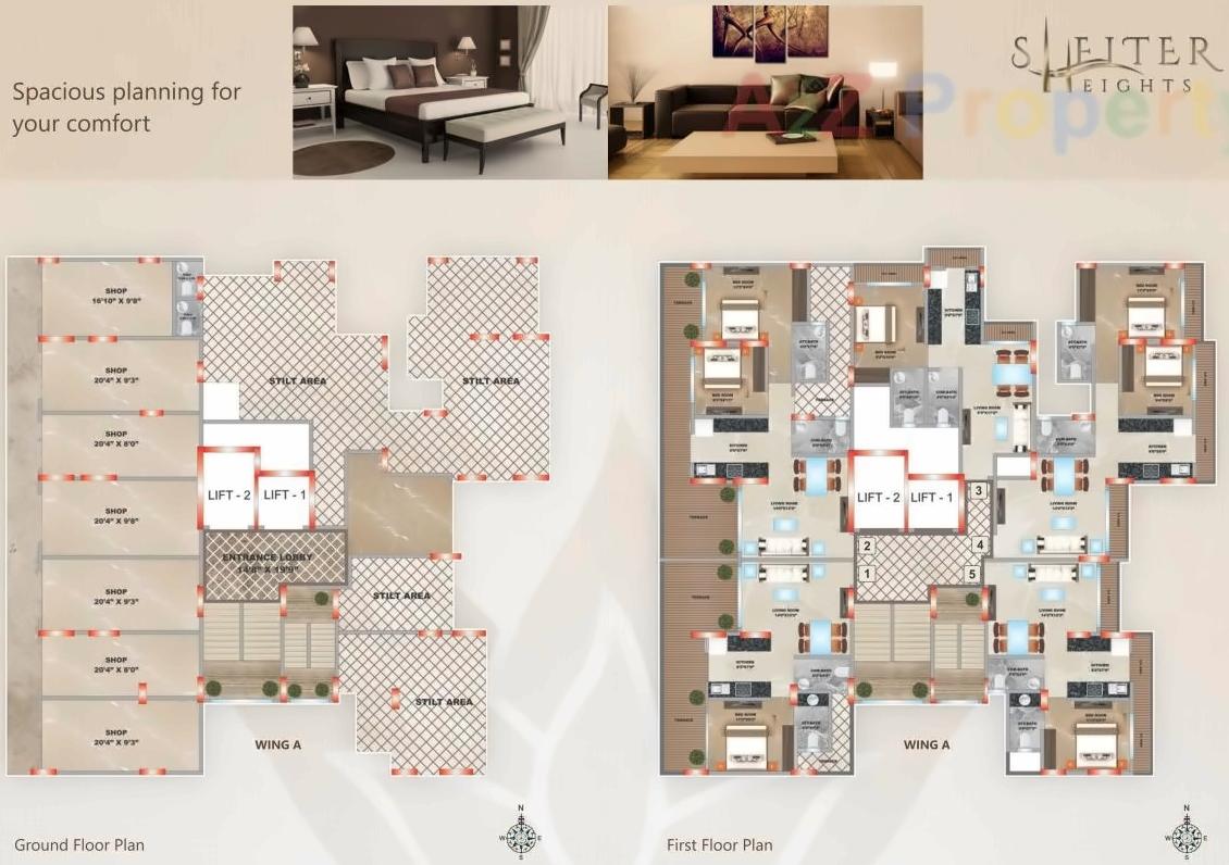Layout of real estate project Shelter Heights located at Vasaivirar-city-m-corp, Palghar, Maharashtra