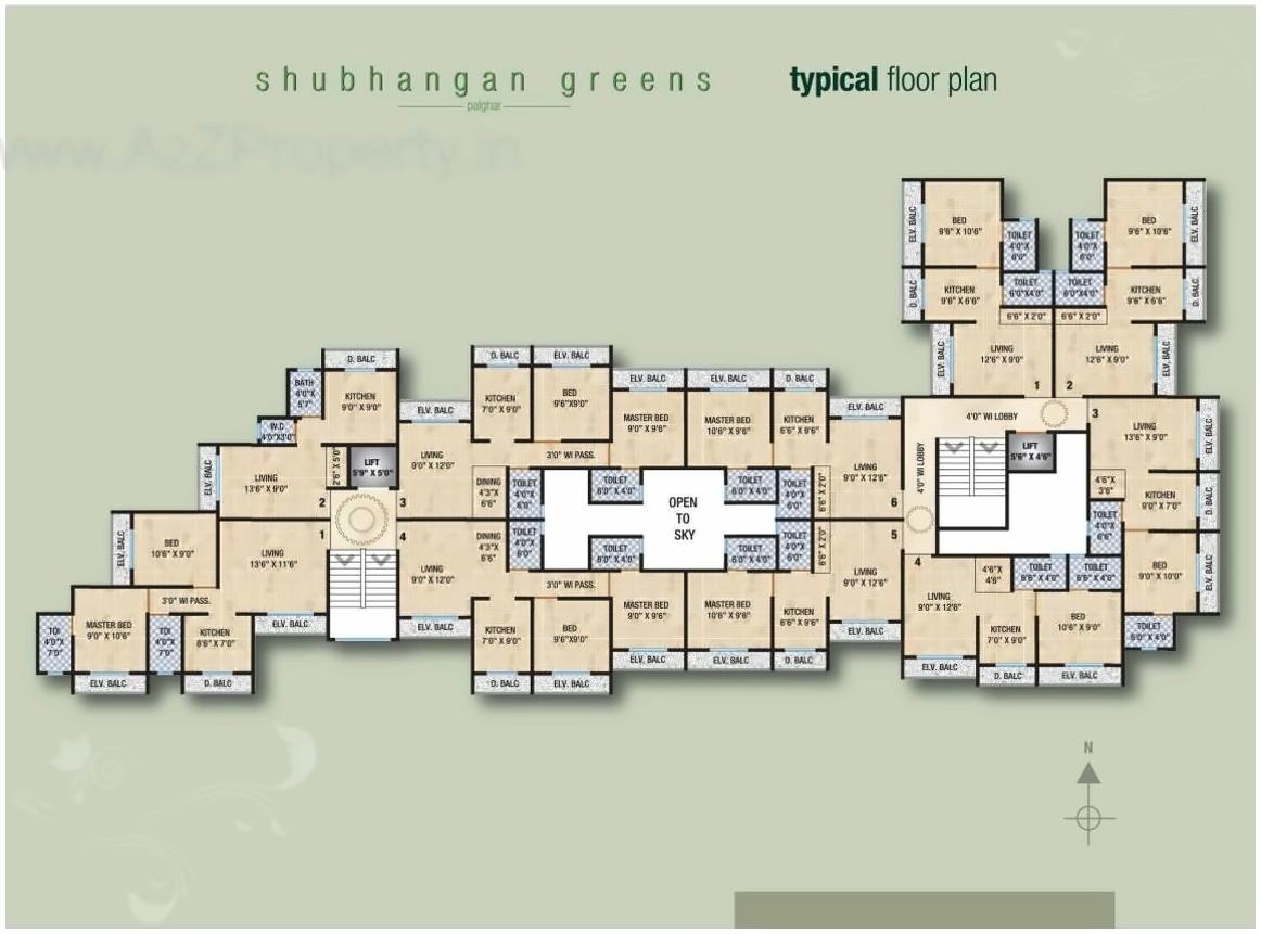 Layout of real estate project Shubhangan Greens located at Palghar, Palghar, Maharashtra