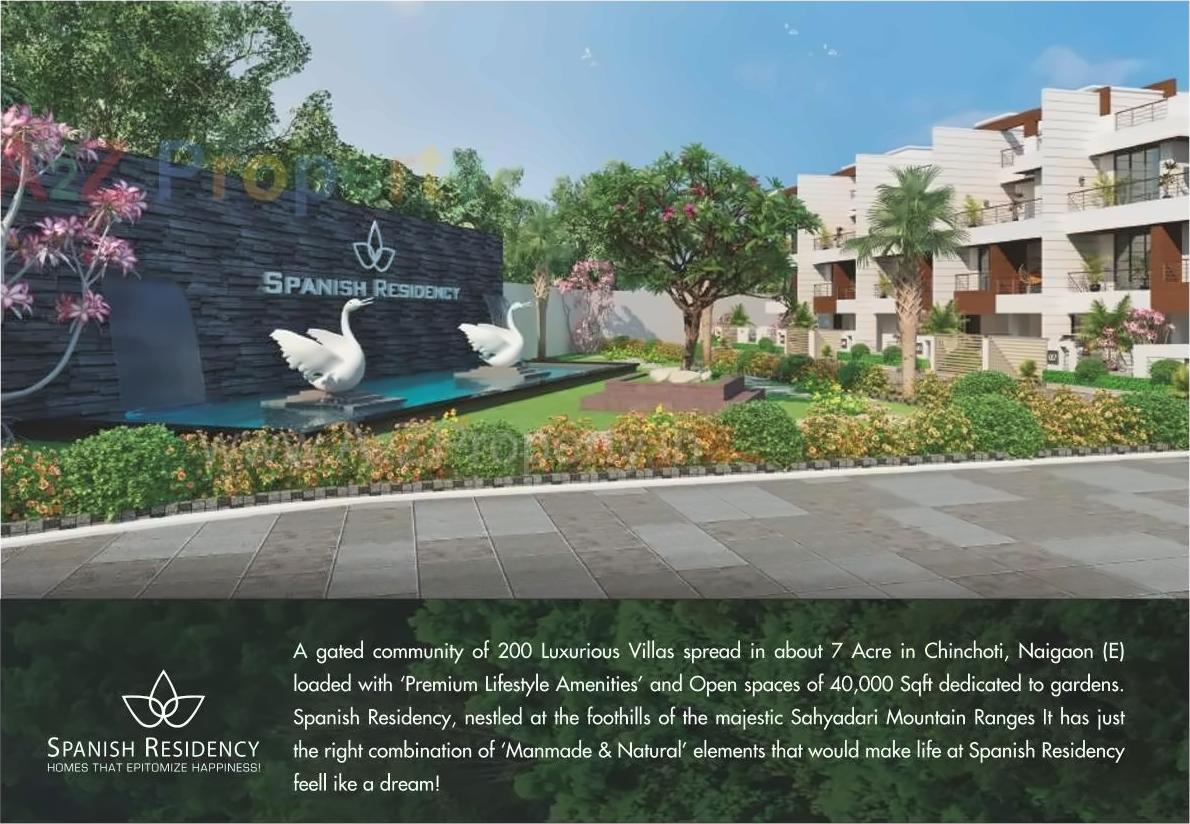 3D Elevation of real estate project Spanish Residency located at Vasaivirar-city-m-corp, Palghar, Maharashtra