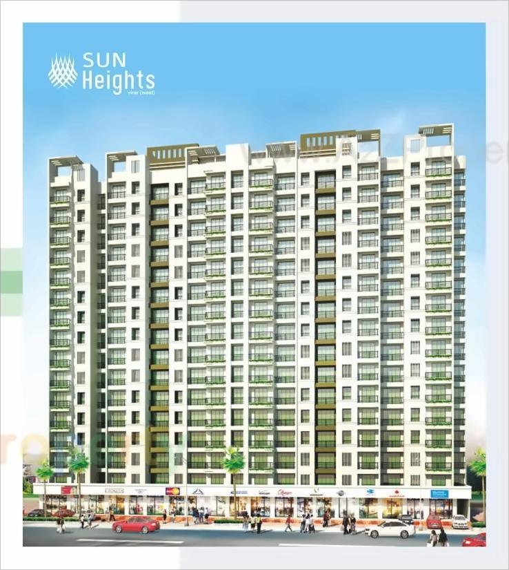 3D Elevation of real estate project Sun Heights located at Vasaivirar-city-m-corp, Palghar, Maharashtra