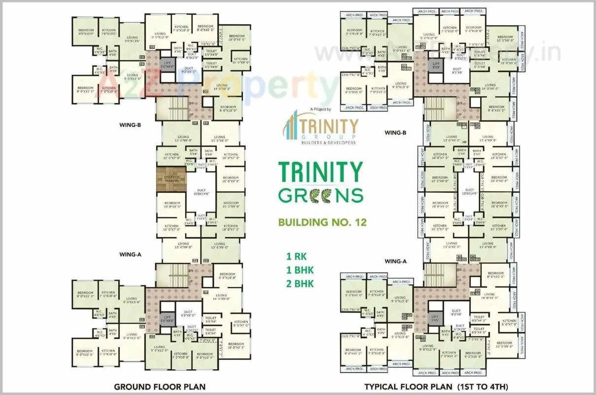 Layout of real estate project Trinity Greens located at Makane, Palghar, Maharashtra