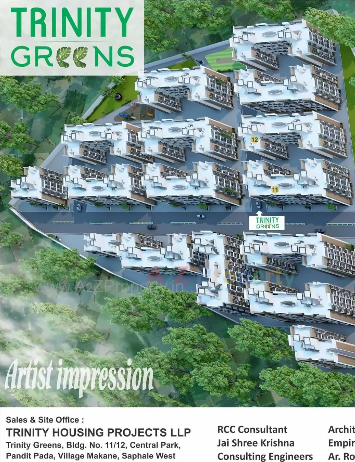3D Elevation of real estate project Trinity Greens located at Makane, Palghar, Maharashtra