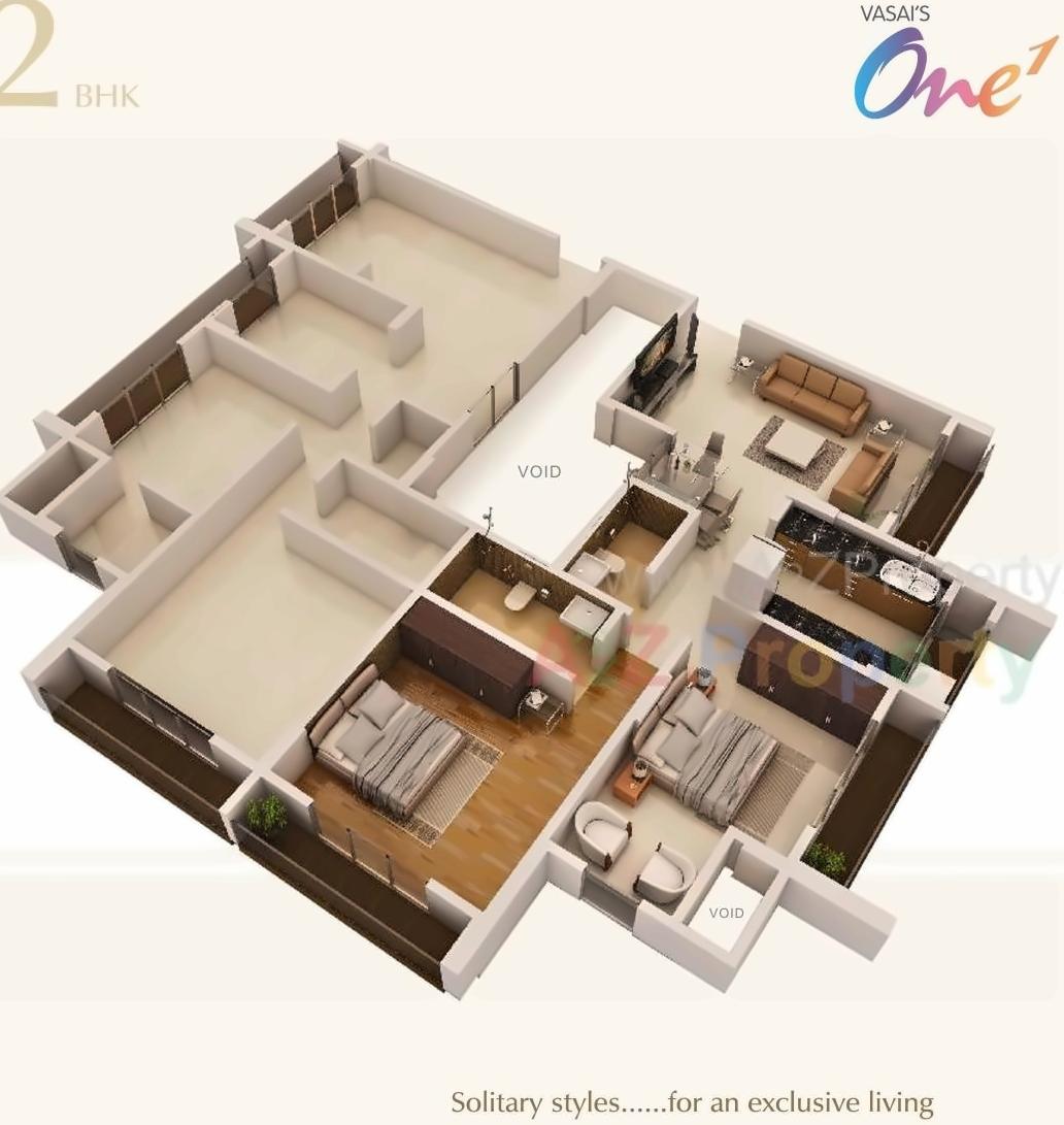 Layout of real estate project Vasai One located at Vasaivirar-city-m-corp, Palghar, Maharashtra