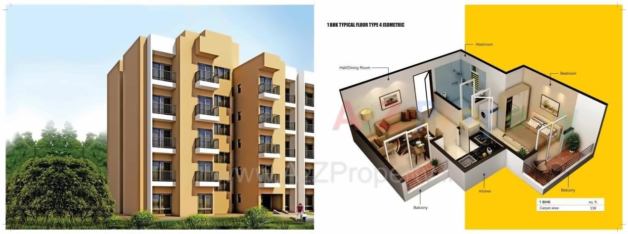 3D Elevation of real estate project Vbhc Greendew located at Devkhop, Palghar, Maharashtra