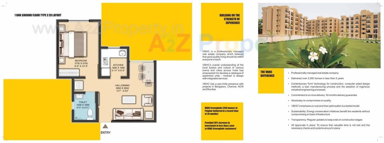 Layout of real estate project Vbhc Greendew located at Devkhop, Palghar, Maharashtra