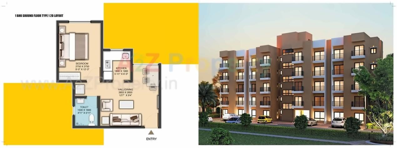 Layout of real estate project Vbhc Greendew located at Devkhop, Palghar, Maharashtra