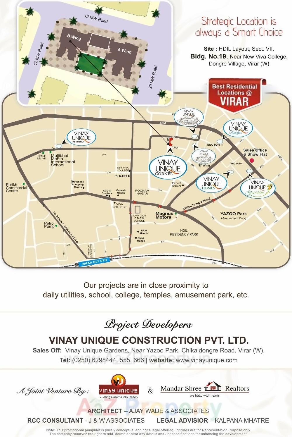  of real estate project Vinay Unique Corner located at Vasaivirar-city-m-corp, Palghar, Maharashtra