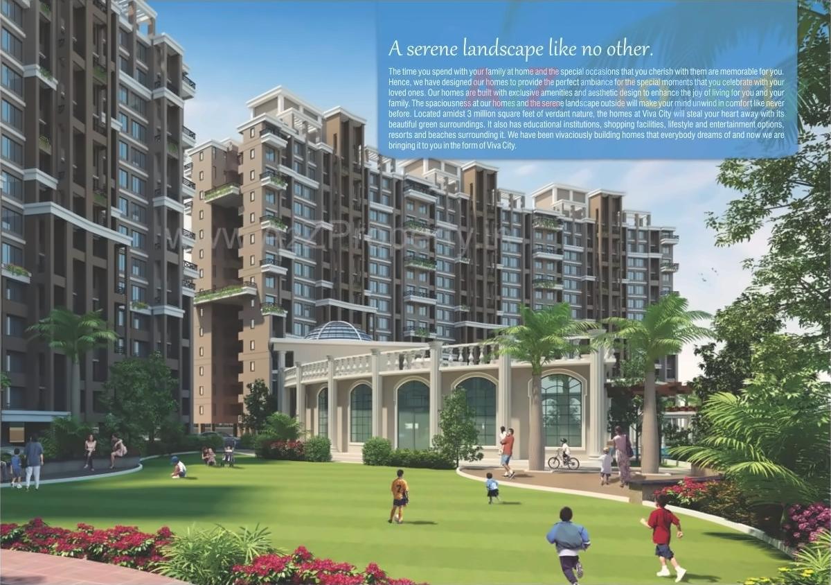 3D Elevation of real estate project Viva City located at Vasaivirar-city-m-corp, Palghar, Maharashtra